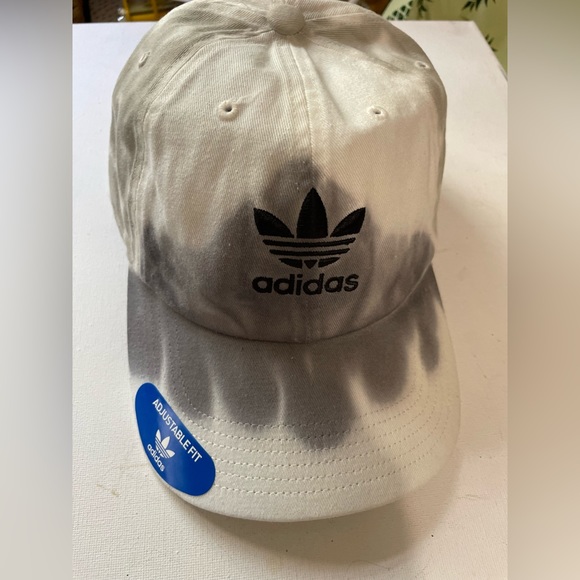 NWT Adidas Originals One Size Precurved Color Wash Tie-Dye Hat, Gray White. MEN - Picture 12 of 16